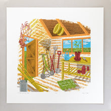 Load image into Gallery viewer, Corner of the Shed eight colour limited edition screenprint
