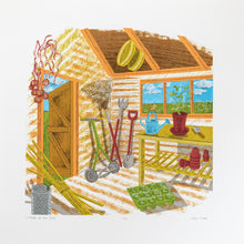 Load image into Gallery viewer, Corner of the Shed eight colour limited edition screenprint
