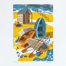 Lade das Bild in den Galerie-Viewer, Upturned Boats hand made six colour screenprint
