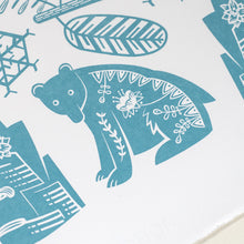 Lade das Bild in den Galerie-Viewer, Scandi Forest hand printed screen print
