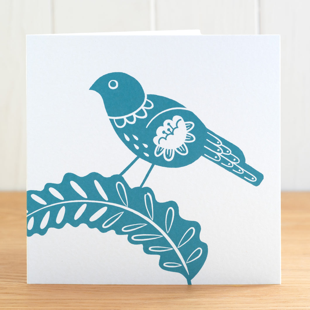 Scandi Forest Bird card