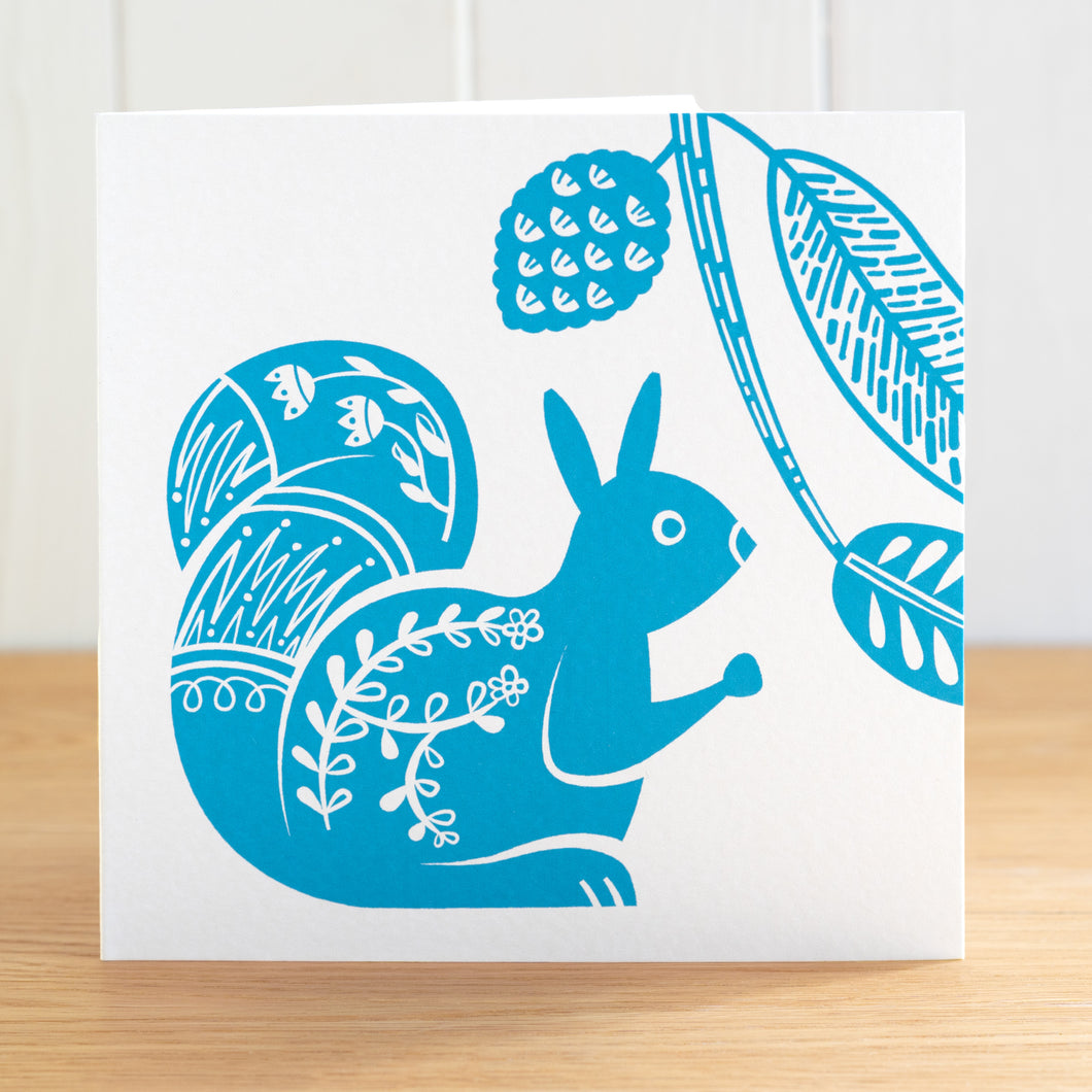 Scandi Forest Squirrel card